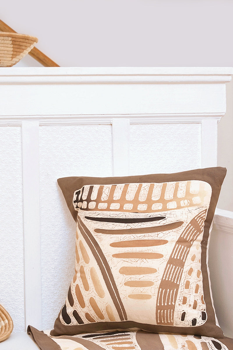 Forest Honeycomb Hand Painted Pillow Cover