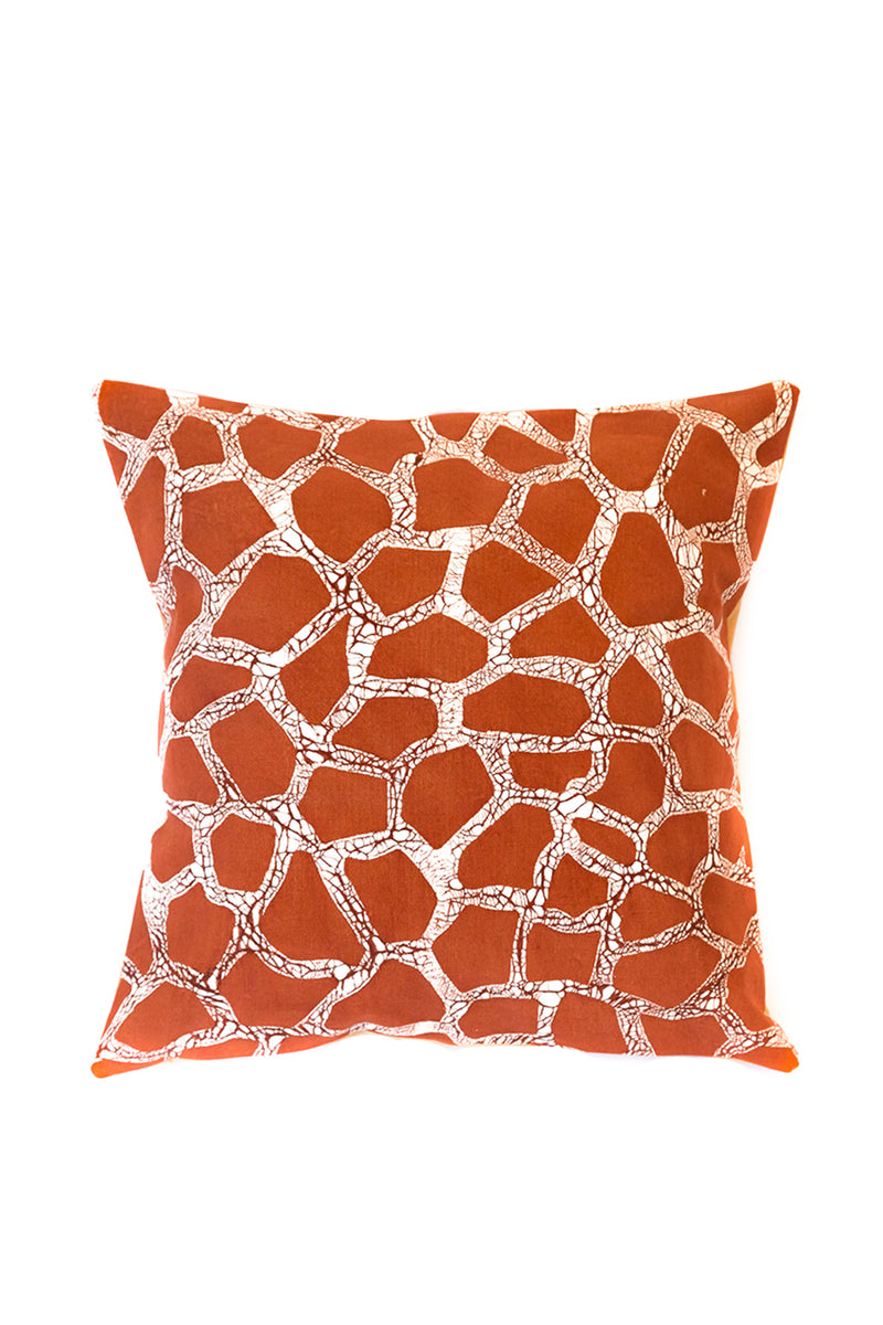 Hand Painted Animal Print Pillow Cover in Giraffe