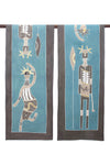 Zambian Warrior & Dancing Woman Table Runner in Sky