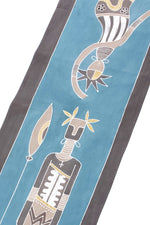 Zambian Warrior & Dancing Woman Table Runner in Sky