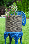 Black & Natural Maila Milulu Reed Basket - Large