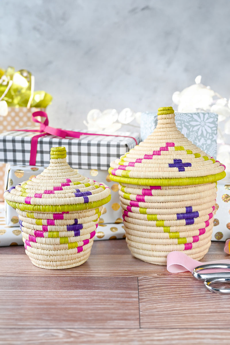 Rwenzori Small Kindness Basket with Pointed Lid