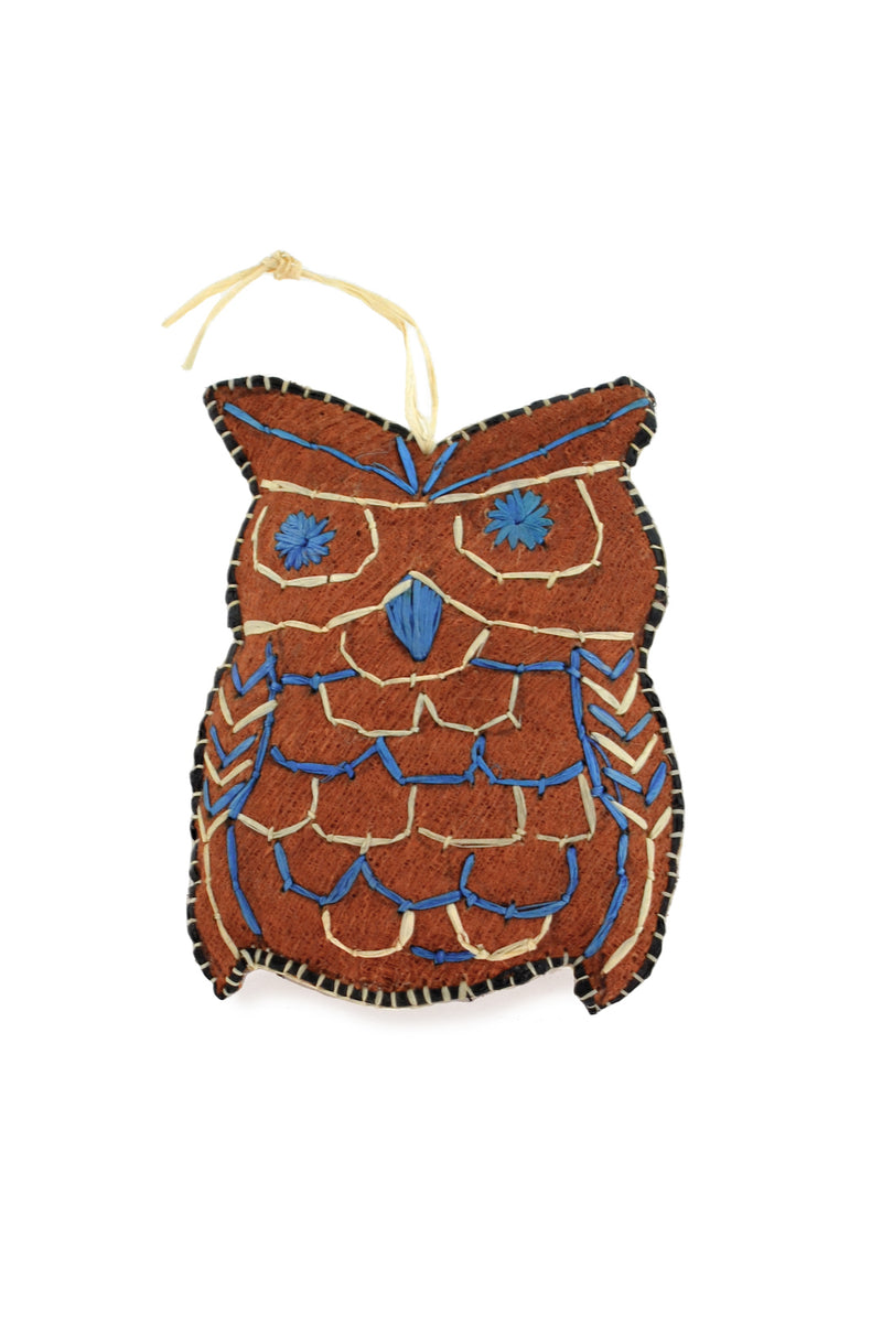 Ugandan Bark Cloth Owl Ornament