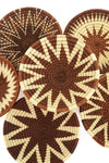 Assorted Large Brown Sisal Wall Baskets - Limited Edition