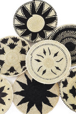Assorted Medium Black & Natural Sisal Wall Baskets - Limited Edition