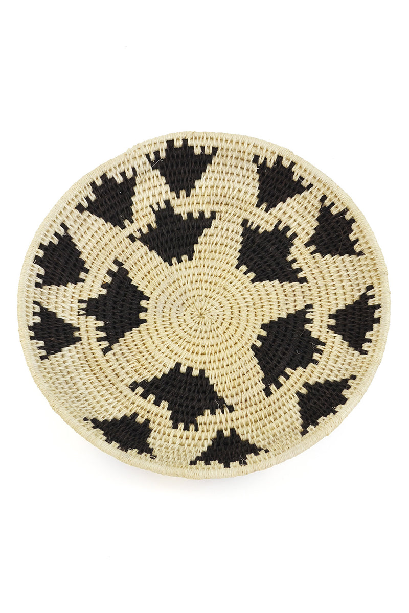 Assorted Medium Black & Natural Sisal Wall Baskets - Limited Edition