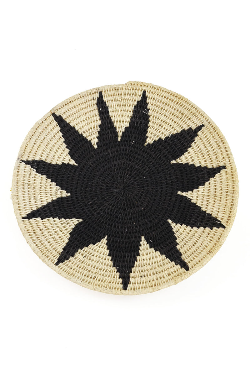 Assorted Medium Black & Natural Sisal Wall Baskets - Limited Edition