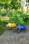 Colorful Recycled Oil Drum Rhino Sculpture
