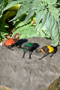 Green Recycled Metal Frog Sculpture