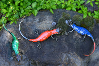 Green Recycled Metal Salamander Sculpture