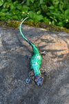 Green Recycled Metal Salamander Sculpture