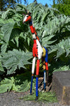 Colorful Recycled Oil Drum Giraffe Sculptures