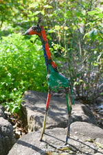 Colorful Recycled Oil Drum Giraffe Sculptures