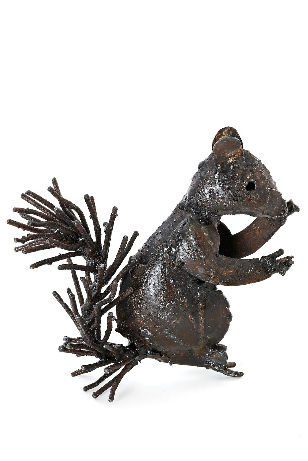 Recycled Metal Squirrel Sculpture