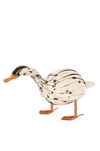 Curious Goose Recycled Metal Sculpture