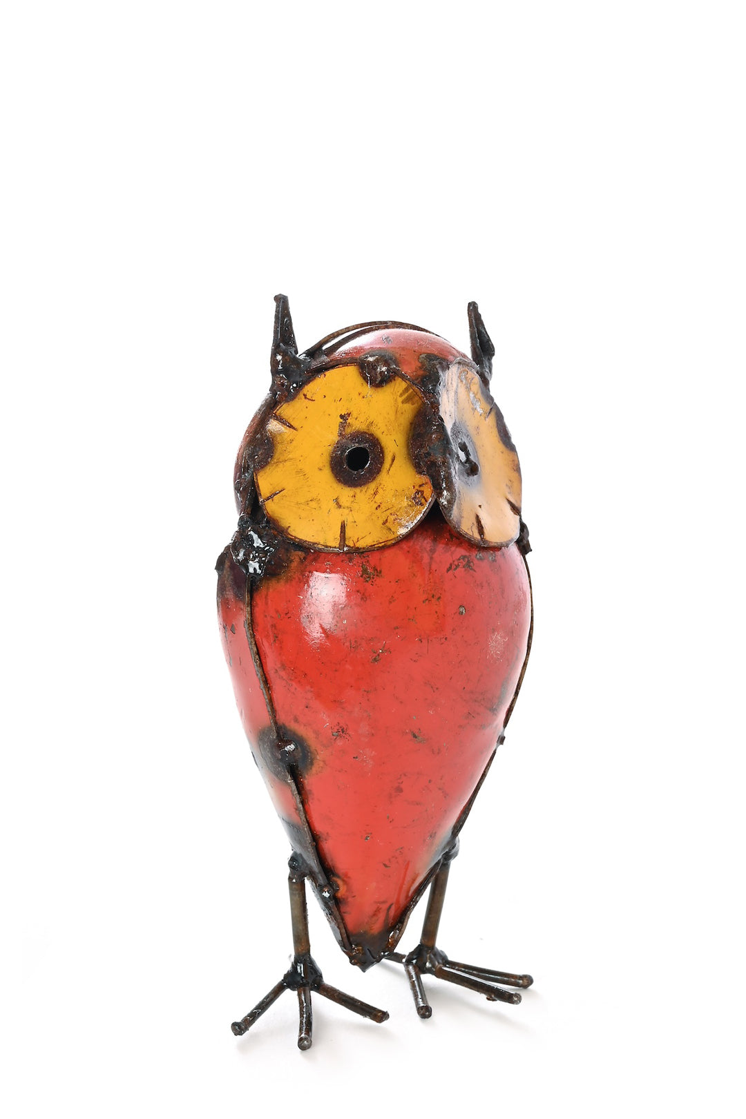 Small Recycled Colorful Metal Owl