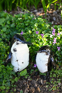 Recycled Metal Penguin Sculptures