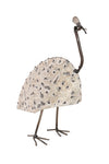 Large Recycled Metal Guinea Fowl Bird from Zimbabwe