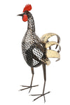 Recycled Metal Mesh Strutting Rooster Sculpture