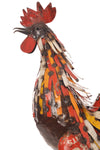Red & Yellow Recycled Metal <i>Sunrise</i> Rooster Sculpture