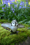 Small Recycled Metal Owl with Wings Outspread