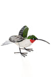 Ruby Throated Hummingbird Recycled Metal Sculpture