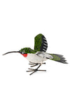 Ruby Throated Hummingbird Recycled Metal Sculpture