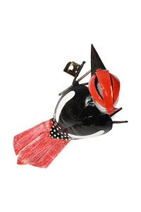 Wall-Hanging Recycled Metal Woodpecker