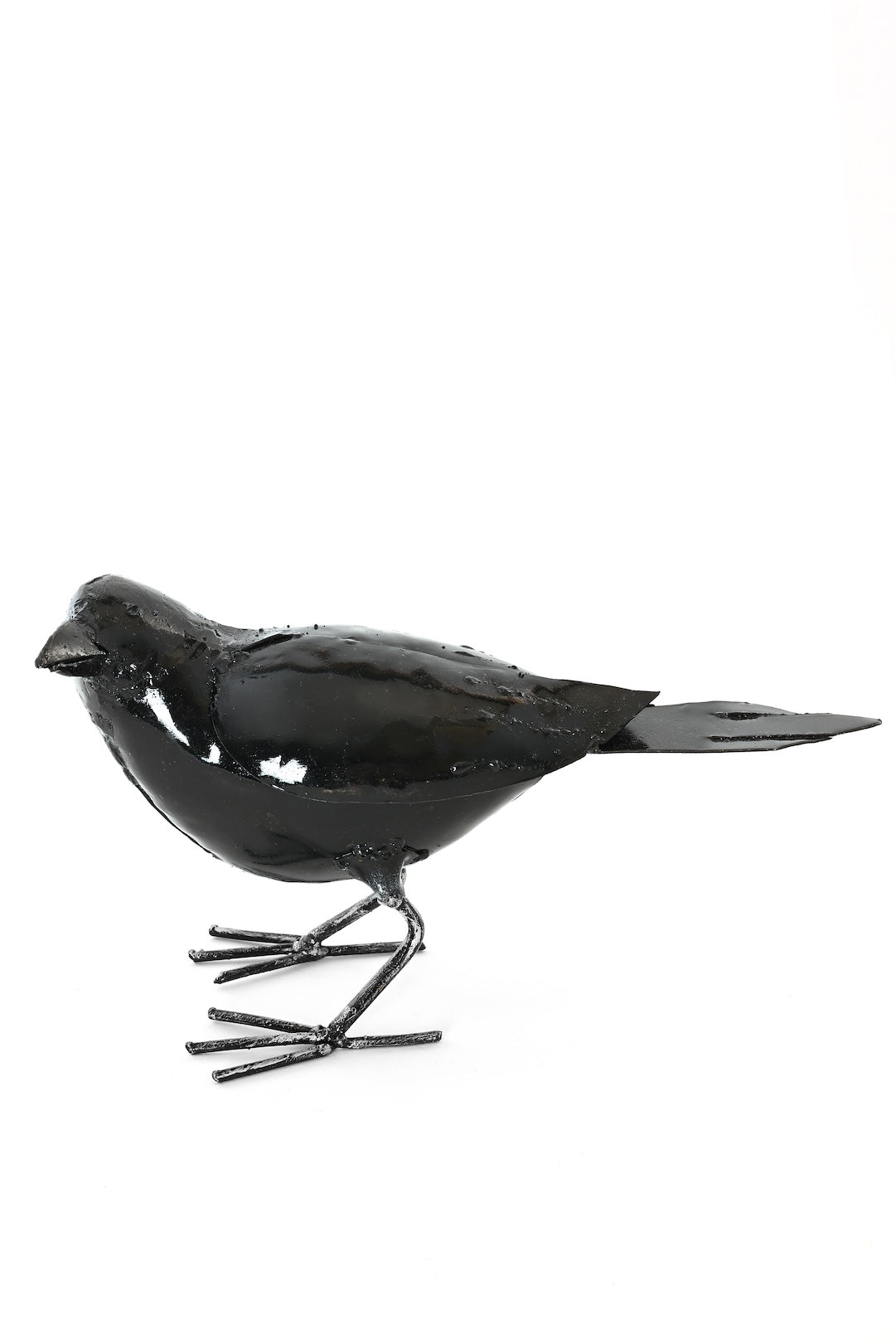 Recycled Metal Crow Sculpture