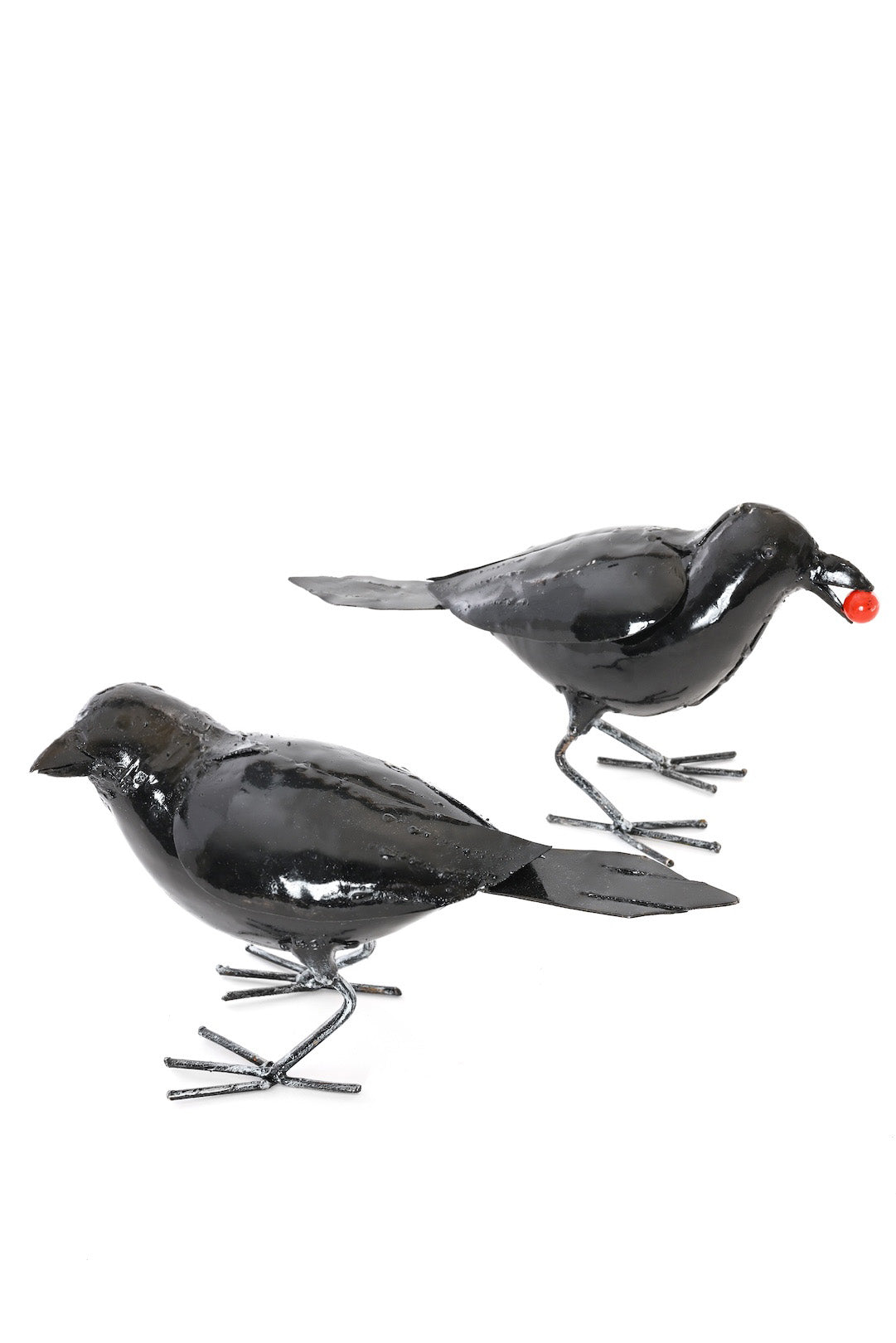 Recycled Metal Crow Sculpture