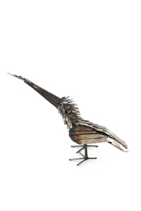 Kingfisher with Fish Recycled Metal Sculpture