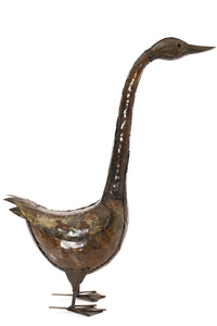 Poised Swan Recycled Metal Sculpture