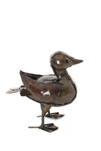 Recycled Metal Standing Baby Gosling