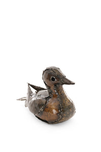 Recycled Metal Resting Baby Gosling