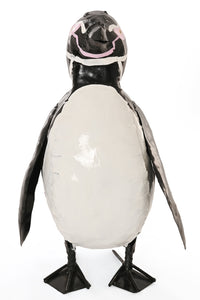 Recycled Metal African Black-Footed Penguin