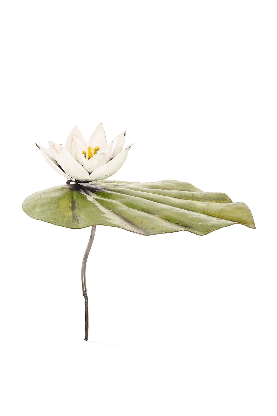 Recycled Metal Lily Pad Garden Sculpture