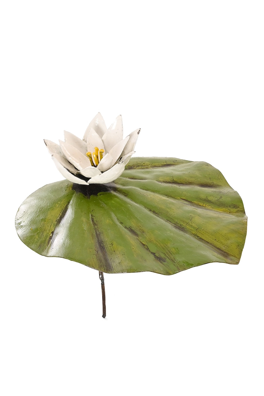 Recycled Metal Lily Pad Garden Sculpture