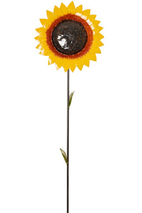 Large Recycled Metal Sunflower Garden Stake