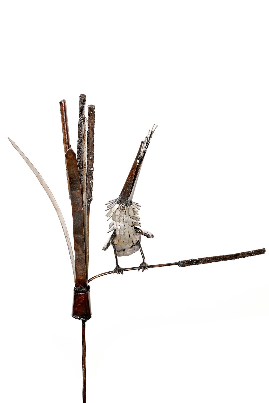 Recycled Metal Kingfisher Garden Stake