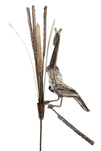 Recycled Metal Kingfisher Garden Stake