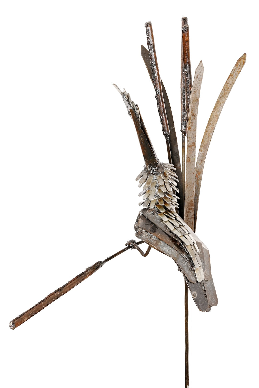 Recycled Metal Kingfisher Garden Stake