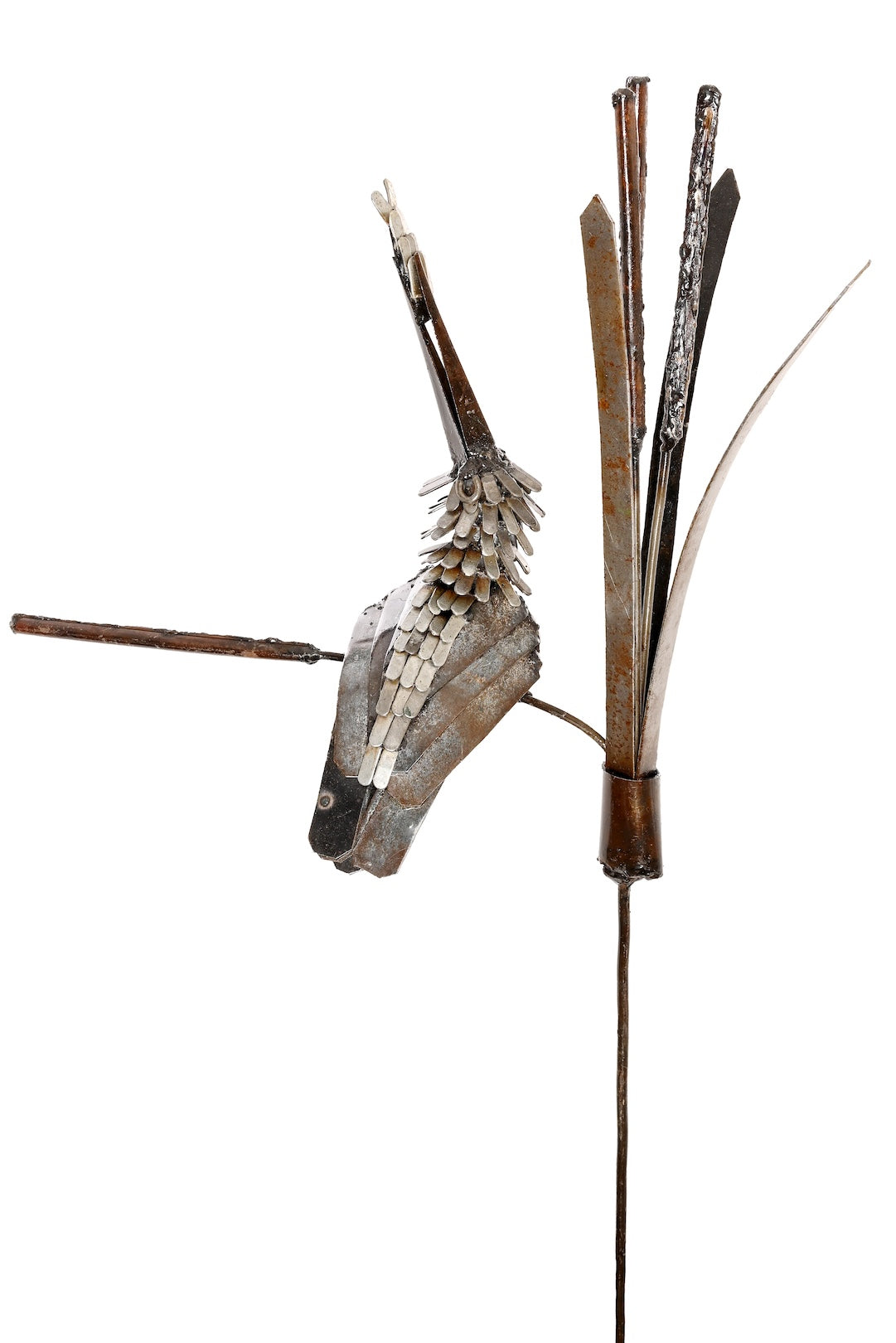 Recycled Metal Kingfisher Garden Stake
