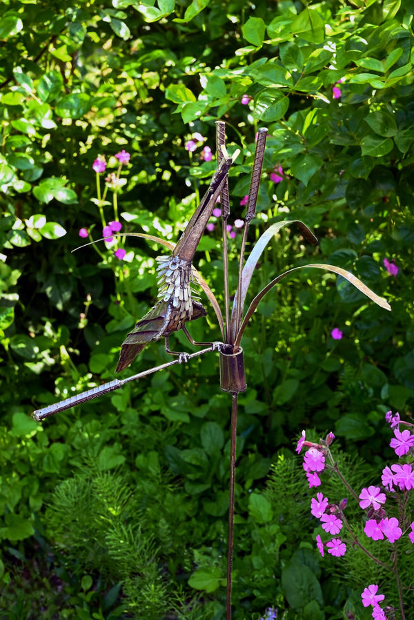 Recycled Metal Kingfisher Garden Stake