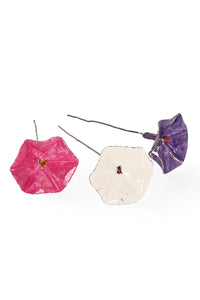 Small Metal Petunia Flower Garden Stake – Pink