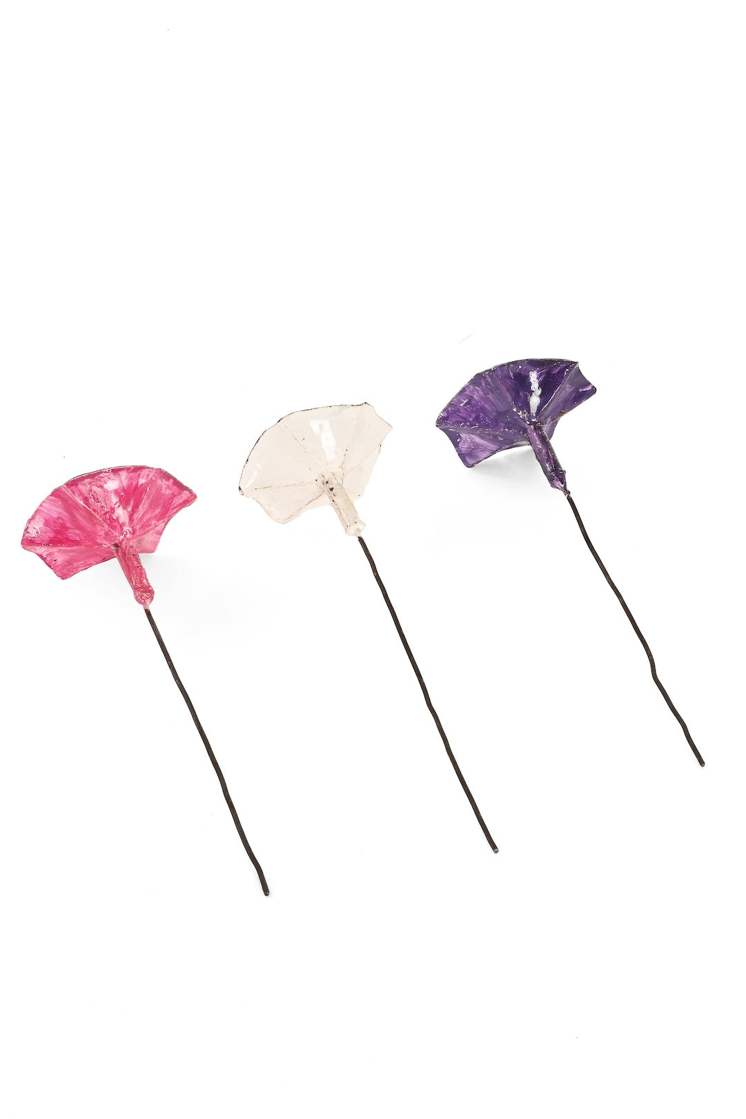 Small Metal Petunia Flower Garden Stake – Pink