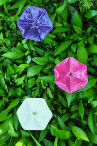Small Metal Petunia Flower Garden Stake – Purple