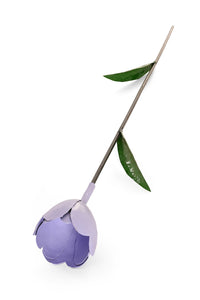 Purple Metal Tulip Garden Stake