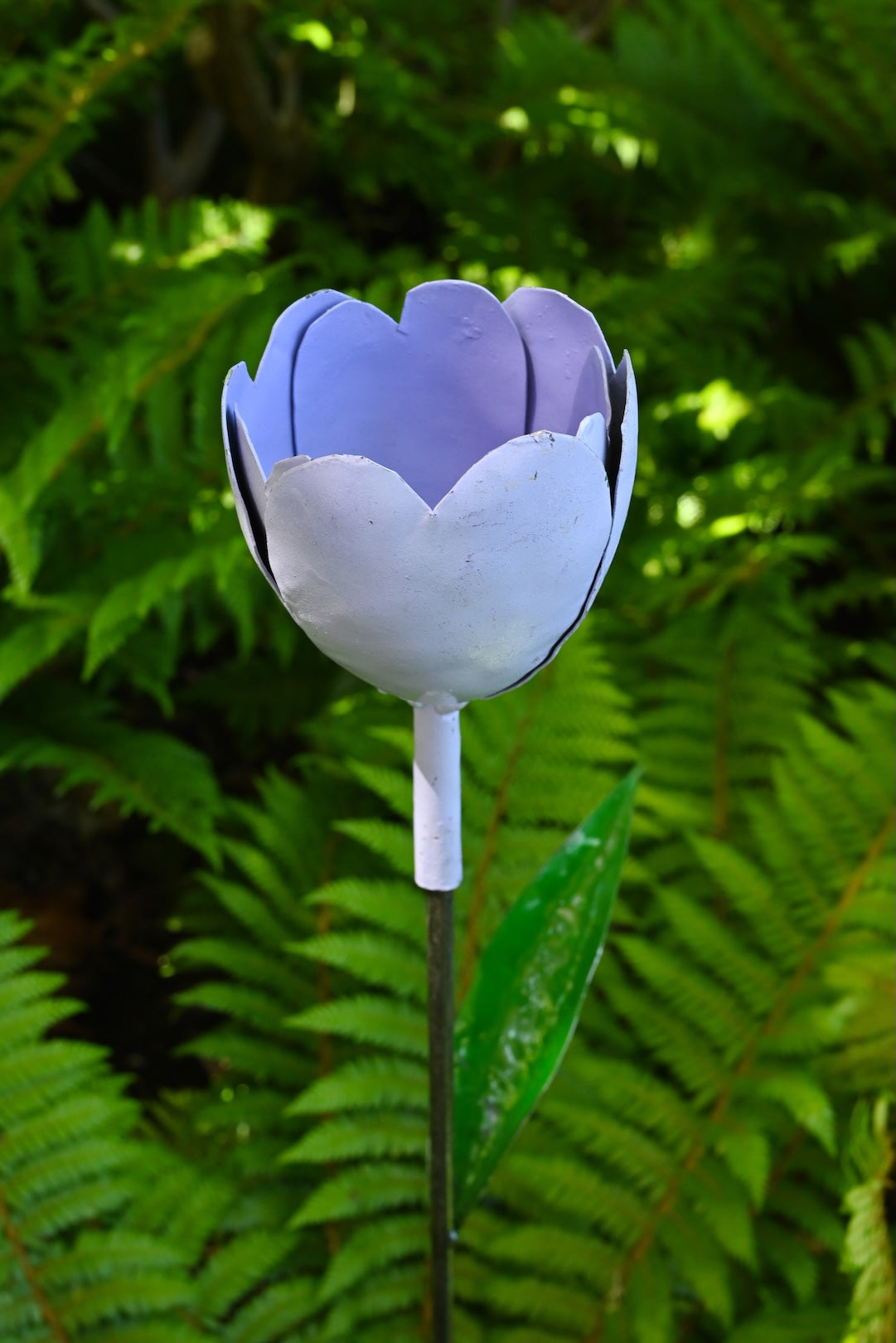 Purple Metal Tulip Garden Stake