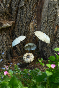 Recycled Metal Mushroom Garden Stake