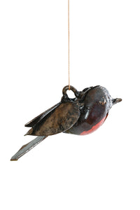 Recycled Metal Robin Hanging Sculpture
